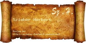 Szieber Herbert névjegykártya